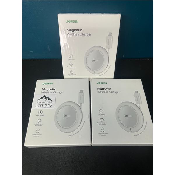Lot of 3 Ugreen Magnetic Wireless Chargers