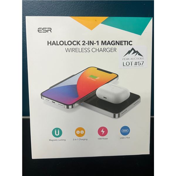 Lot of 1 Halolock 2-in-1 Magnetic Wireless Charger