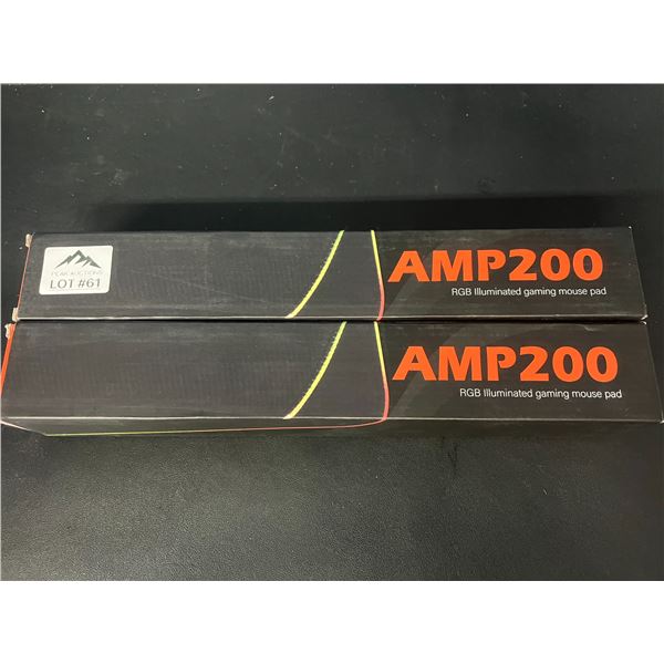 Lot of 3 AMP200 RGB Illuminated Gaming Mouse Pads