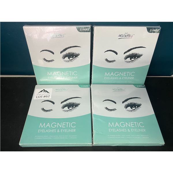 Lot of 4 Magnetic Eyelashes & Eyeliner Sets