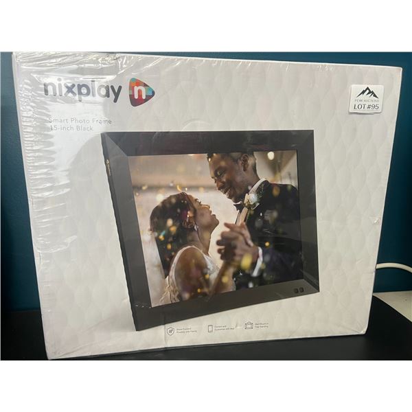 Lot of 1 Nixplay 15-Inch Smart Digital Wi-Fi Photo Frame - Black