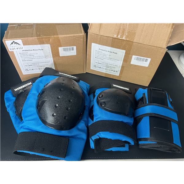 Lot of 2 Protective Knee Pad & Elbow Pad Sets (6pcs per box)