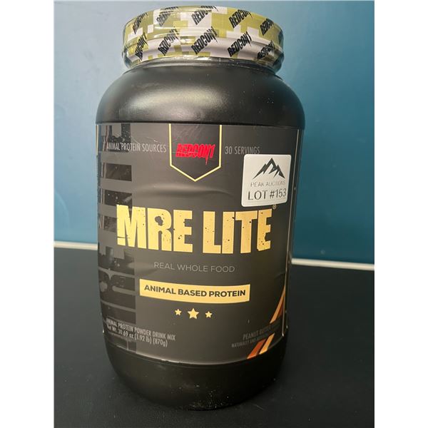 Lot of 1 MRE Lite Animal Based Protein Powder - 1.92lbs - Peanut Butter Cookie