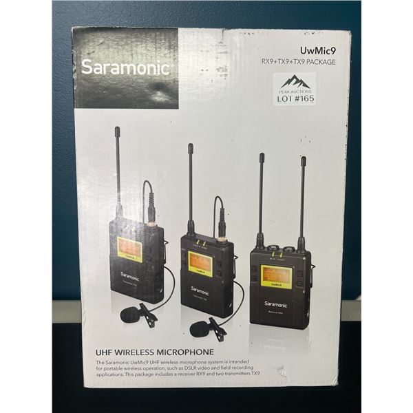 Lot of 1 Saramonic UxMic9 UHF Wireless Lavalier Microphone System