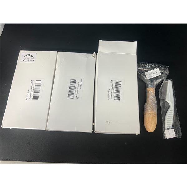 Lot of 3 Pet Grooming Brush/Comb Sets