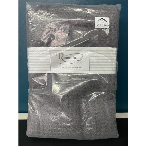 Lot of 1 Twin Size Waffle Cotton Blanket - 60x90 inch - Grey Charcoal