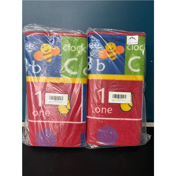 Lot of 2 Alphabetical Rugs/Carpets for Kids