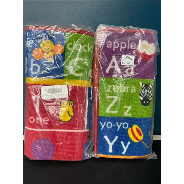 Lot of 2 Alphabetical Rugs/Carpets for Kids