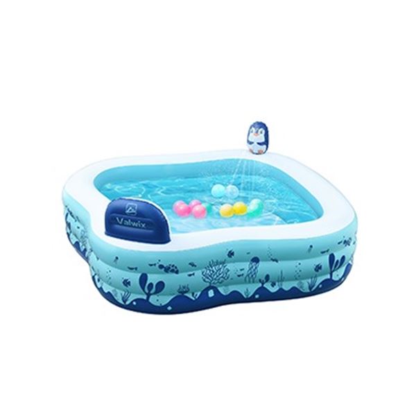 Lot of 1 Valwix Inflatable Swimming Pool - LARGE 90 in x 97 in x 30 in Size!