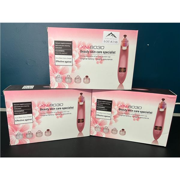 Lot of 3 Electric Blackhead Remover Tools