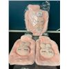 Image 1 : Lot of 2 Augot 2PCS Hot Water Bottles (900mL) w/ Pink Plush Covers (4pcs total)