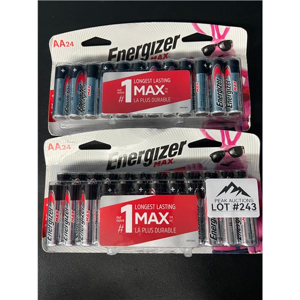 Lot of 2 Packs of Energizer AA Batteries (24 per pack!)