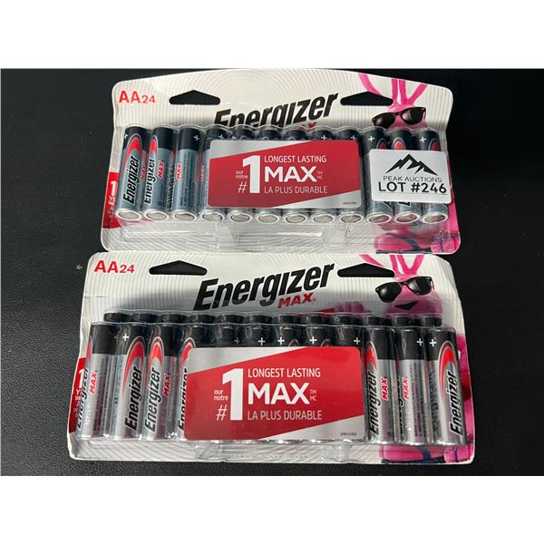 Lot of 2 Packs of Energizer AA Batteries (24 per pack!)
