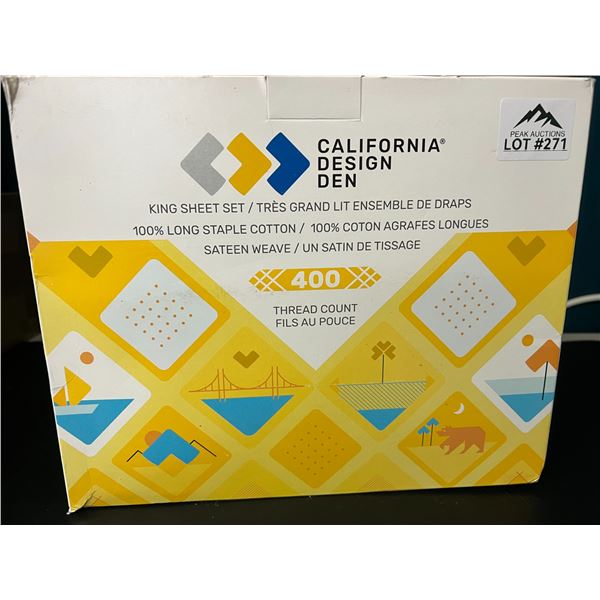 Lot of 1 California Design Den King Sheet Set - Pink - 400 Thread Count