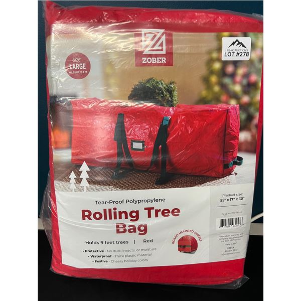 Lot of 1 Rolling Tree Storage Bag - Fits Trees up to 9FT long