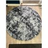 Image 1 : Lot of 1 Soft Grey Fuzzy/Shaggy Round Area Rug Carpet - 5FT Size