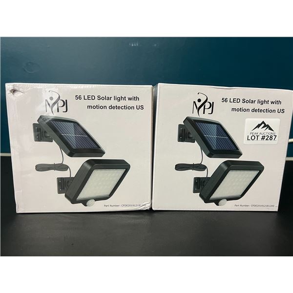 Lot of 2 LED Solar Lights w/ Motion Sensor Detection