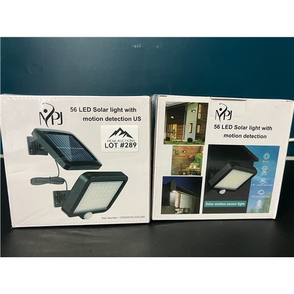 Lot of 2 LED Solar Lights w/ Motion Sensor Detection