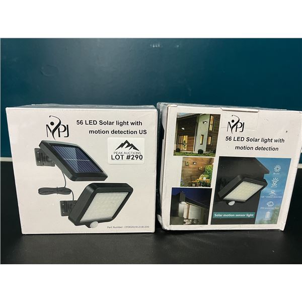 Lot of 2 LED Solar Lights w/ Motion Sensor Detection