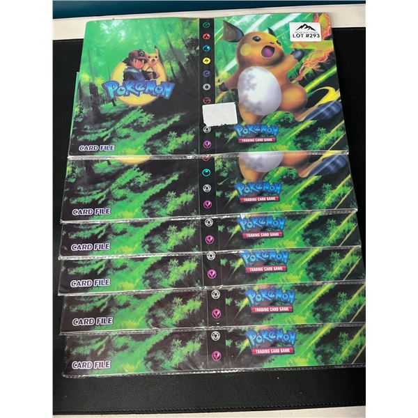 Lot of 6 Pokemon Card Binders - Holds 240 Cards Each