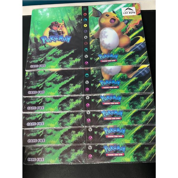 Lot of 6 Pokemon Card Binders - Holds 240 Cards Each