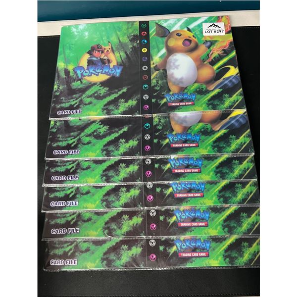 Lot of 6 Pokemon Card Binders - Holds 240 Cards Each
