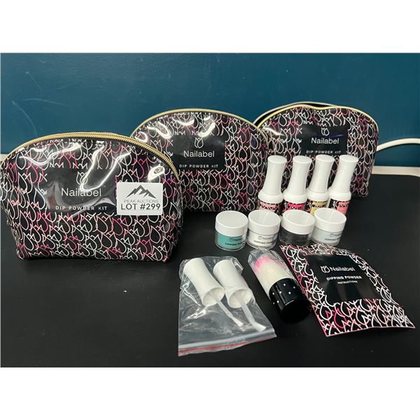 Lot of 3 Nailabel Dip Powder Kits for Nails