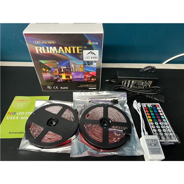Lot of 1 Rumante RGB LED Strip Light Kit - 32.8FT Length