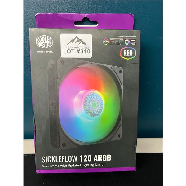 Lot of 1 Cooler Master Sickleflow 120 ARGB CPU Fan