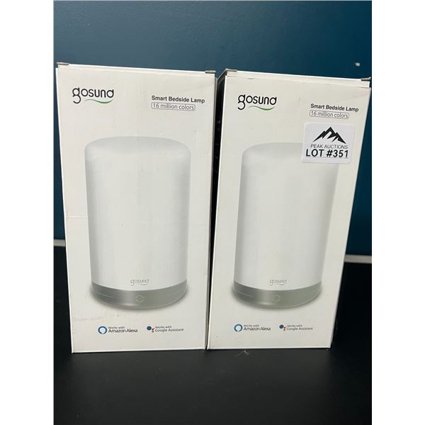 Lot of 2 GoSund Smart Bedside Lamps w/ 16 Million Colours & Voice Control