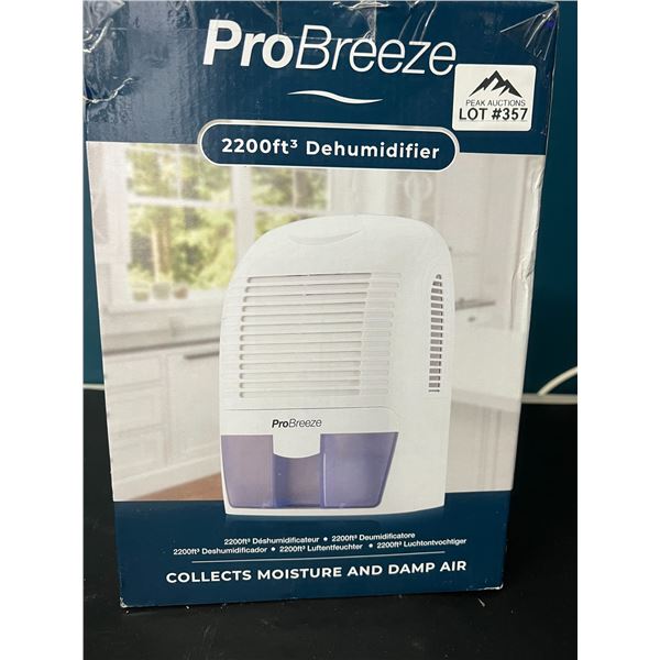 Lot of 1 ProBreeze 2200Sq ft Household Dehumidifier
