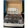 Image 1 : Lot of 1 Box of 24PCS 8oz Metal Storage Tins/Candle Tins - Mocha Bronze Colour