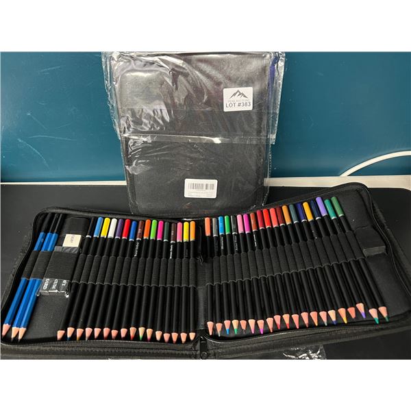 Lot of 2 Pencil Crayon Sets w/ Case - 44PCS each