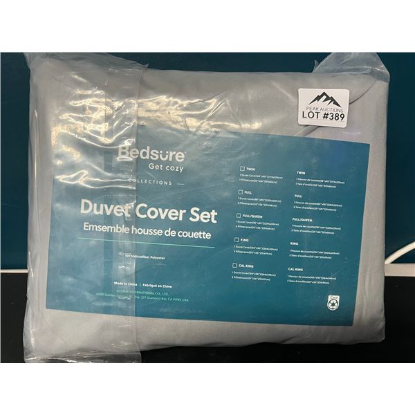 Lot of 1 King Size Duvet Cover Set - Grey