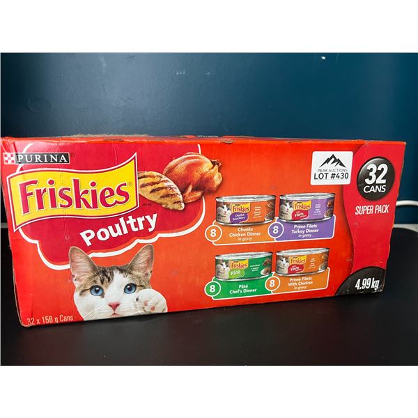 Lot of 1 Box of 32 Cans of Friskies Wet Cat Food