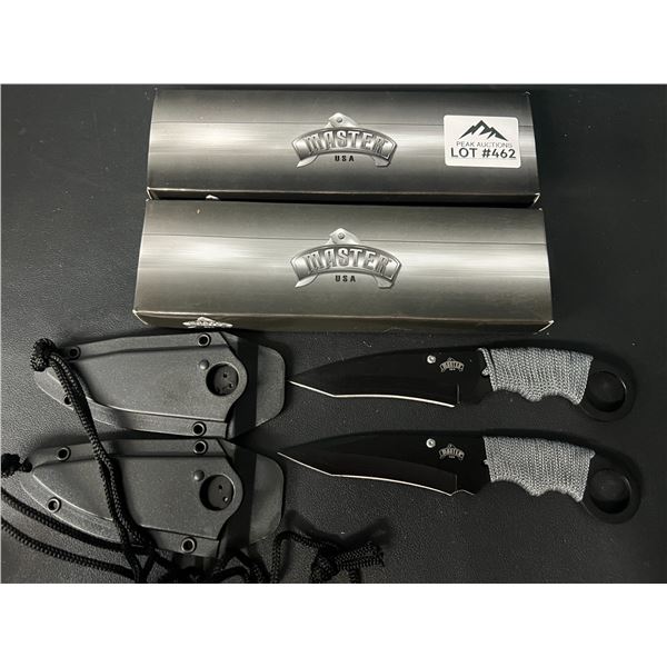 Lot of 2 MTech USA Tactical Fixed Blade Knives