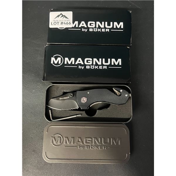 Lot of 2 Boker Magnum Black Rescue Compact Pocket Knives