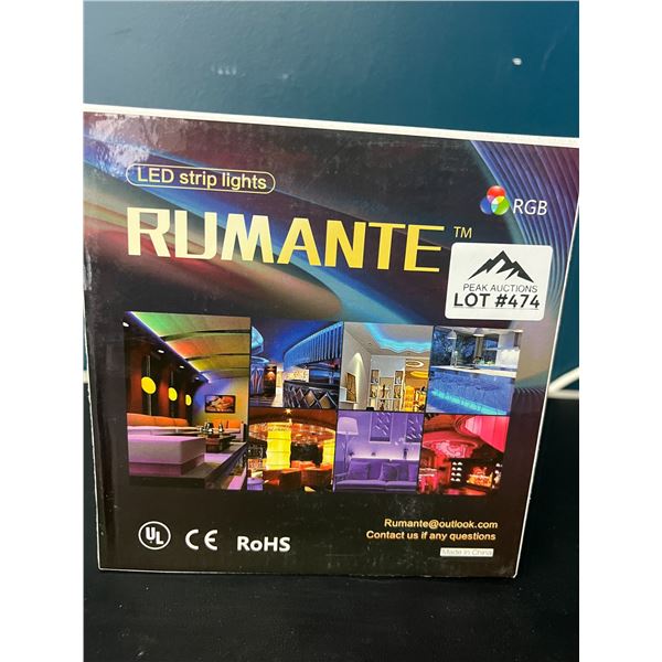 Lot of 1 Rumante RGB LED Strip Light Kit - 32.8FT Length