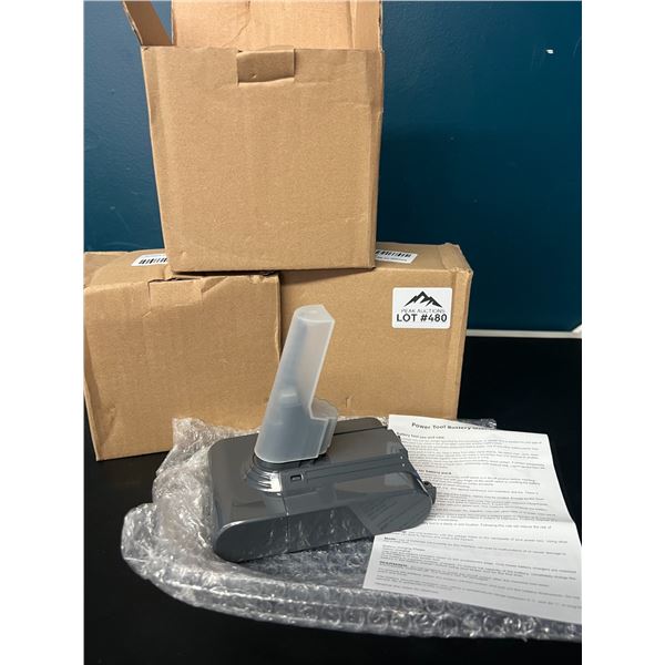 Lot of 3 Replacement Batteries for Dyson V8 Vacuums