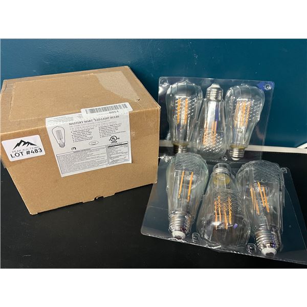 Lot of 1 6Pack LED Light Bulbs - Edison Style Bulbs