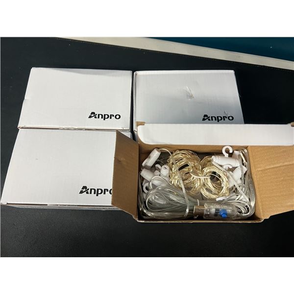 Lot of 4 Boxes of LED Fairy String Curtain Lights