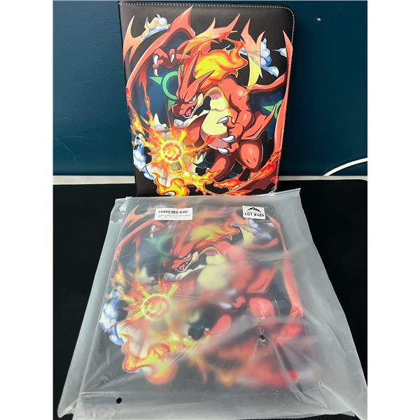 Lot of 2 Pokemon Leather 9-Pocket Premium Card Binders - Large
