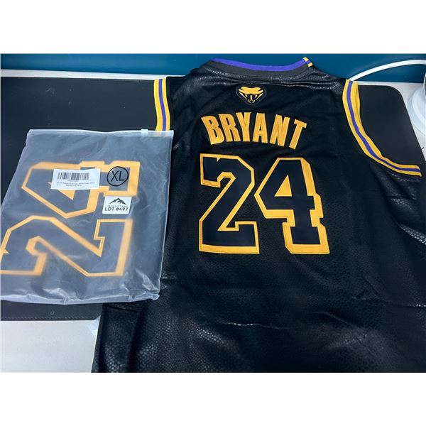 Lot of 2 Bryant Youth Basketball Jerseys - Black - Size XL