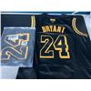 Image 1 : Lot of 2 Bryant Youth Basketball Jerseys - Black - Size Medium