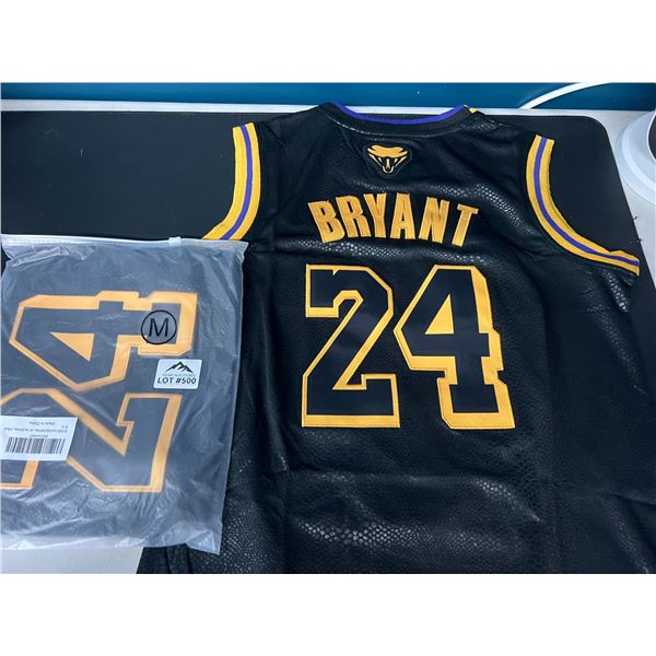 Lot of 2 Bryant Youth Basketball Jerseys - Black - Size Medium