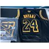 Image 1 : Lot of 2 Bryant Youth Basketball Jerseys - Black - Size Medium