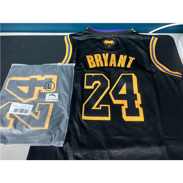 Lot of 2 Bryant Youth Basketball Jerseys - Black - Size Large