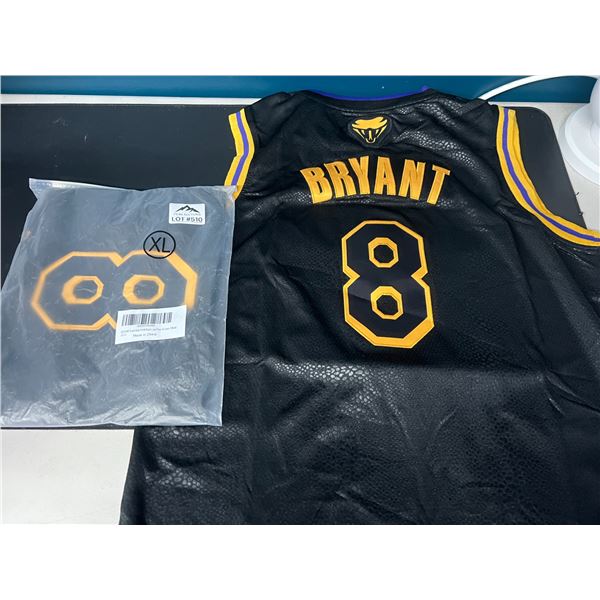 Lot of 2 Bryant Youth Basketball Jerseys - Black - Size XL