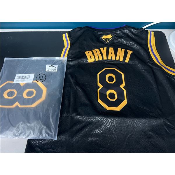 Lot of 2 Bryant Youth Basketball Jerseys - Black - Size XL