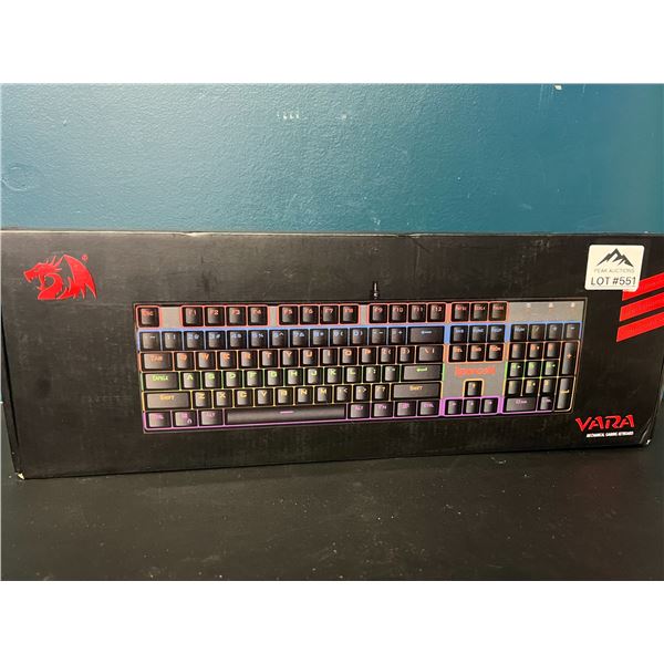 Lot of 1 Red Dragon Vara RGB Light-Up Mechanical Gaming Keyboard